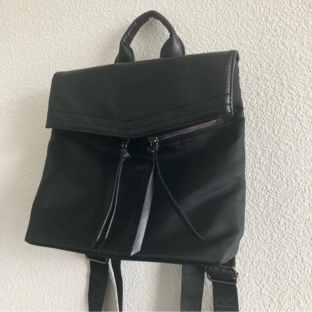 Botkier Mini Trigger Backpack Black Nylon Minimal Streetwear Utility Fall School